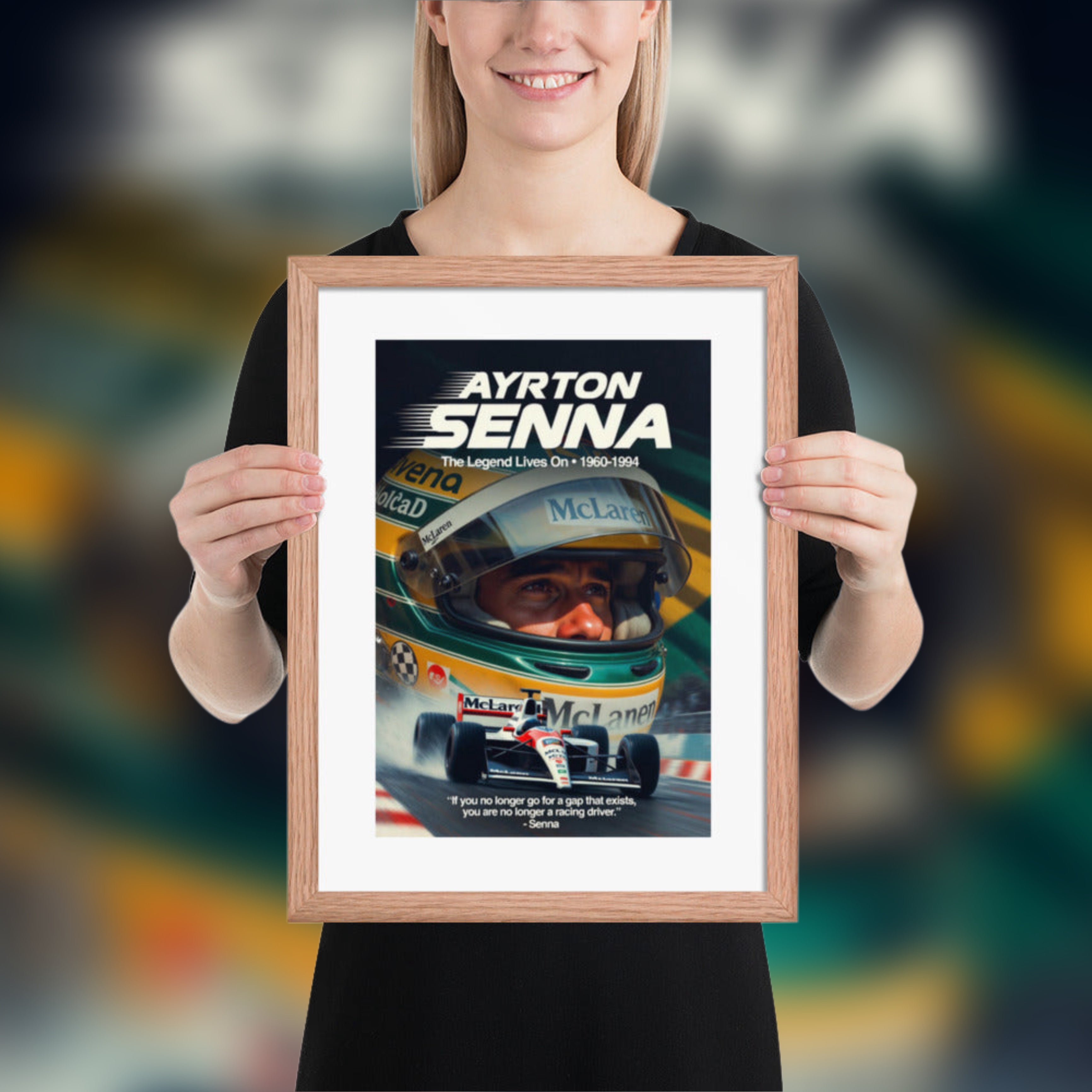 Ayrton Senna Framed poster